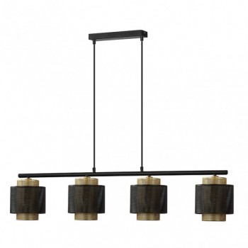 Distribuidor - Lâmpadas Diversas | Lâmpadas Modernas | LAMPARA KYOTO 4XE27 NEGRO/ORO REGX106X16 CM Ref: 153354016